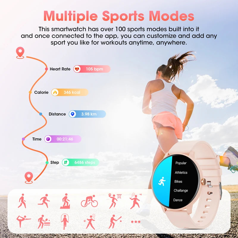 Karchilor 2025 Women'S Smartwatch Bluetooth Call 1.39