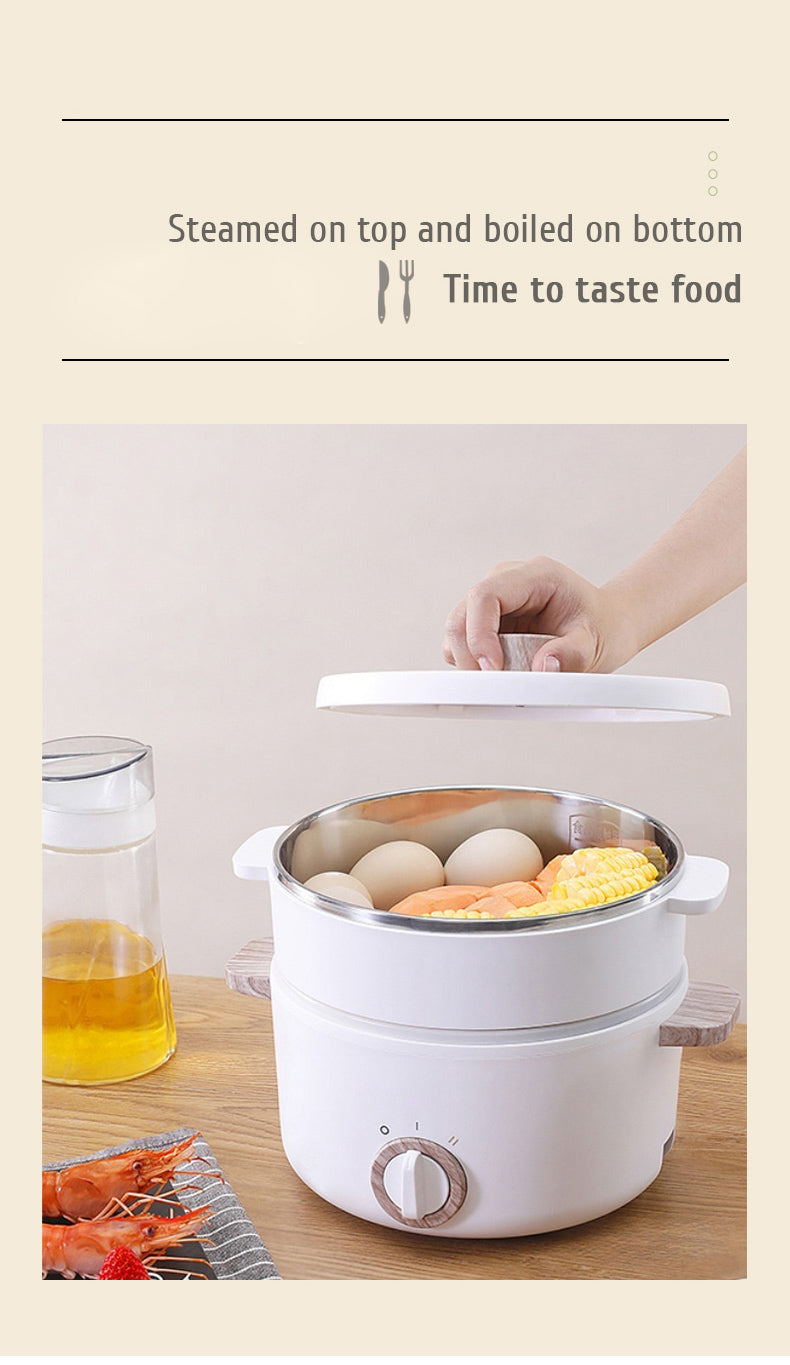 Multi-Function Mini Electric Cooker – 1.2L Portable Cooking Pot for Boiling, Steaming, and Rice Cooking – Ideal for Dorms, Offices, and Small Households