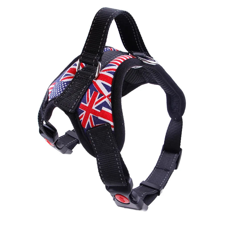 Nylon Heavy Duty Dog Harness – Adjustable Padded Vest for Small, Medium, and Large Dogs – Ideal for Huskies and Big Breeds