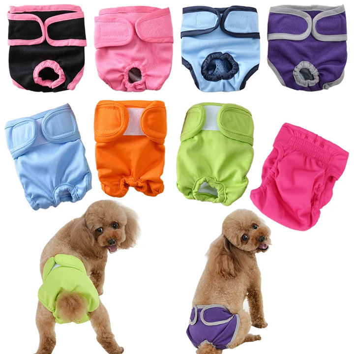 Washable Female Dog Diapers – Reusable Sanitary Pants for Small Dogs – Comfortable & Leak-Proof Pet Underwear