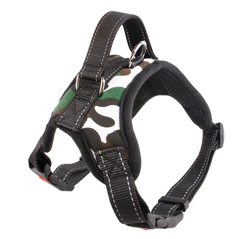 Nylon Heavy Duty Dog Harness – Adjustable Padded Vest for Small, Medium, and Large Dogs – Ideal for Huskies and Big Breeds