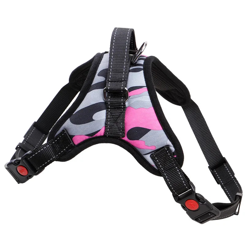 Nylon Heavy Duty Dog Harness – Adjustable Padded Vest for Small, Medium, and Large Dogs – Ideal for Huskies and Big Breeds