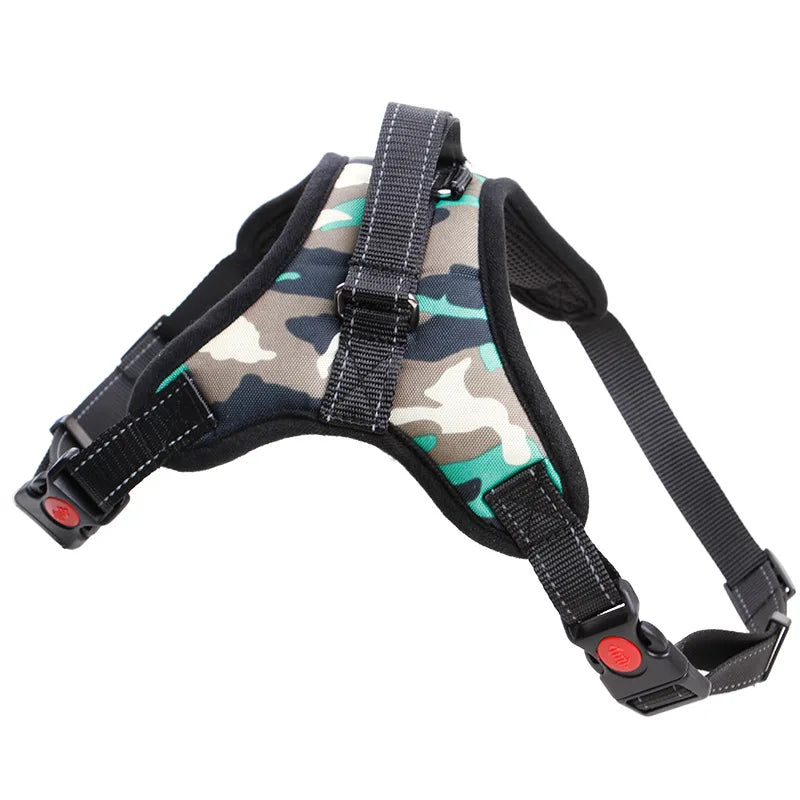Nylon Heavy Duty Dog Harness – Adjustable Padded Vest for Small, Medium, and Large Dogs – Ideal for Huskies and Big Breeds