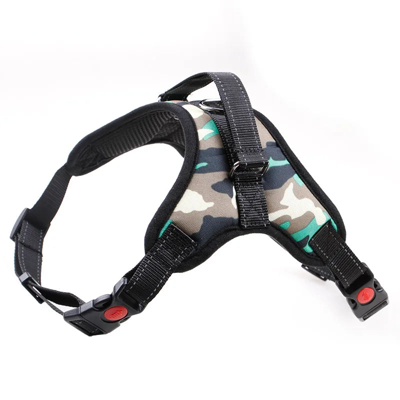 Nylon Heavy Duty Dog Harness – Adjustable Padded Vest for Small, Medium, and Large Dogs – Ideal for Huskies and Big Breeds