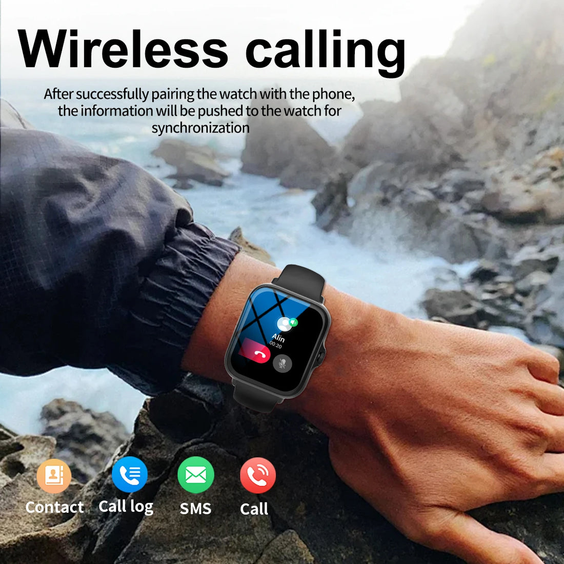 Outdoor sports smartwatch, wireless calling, information