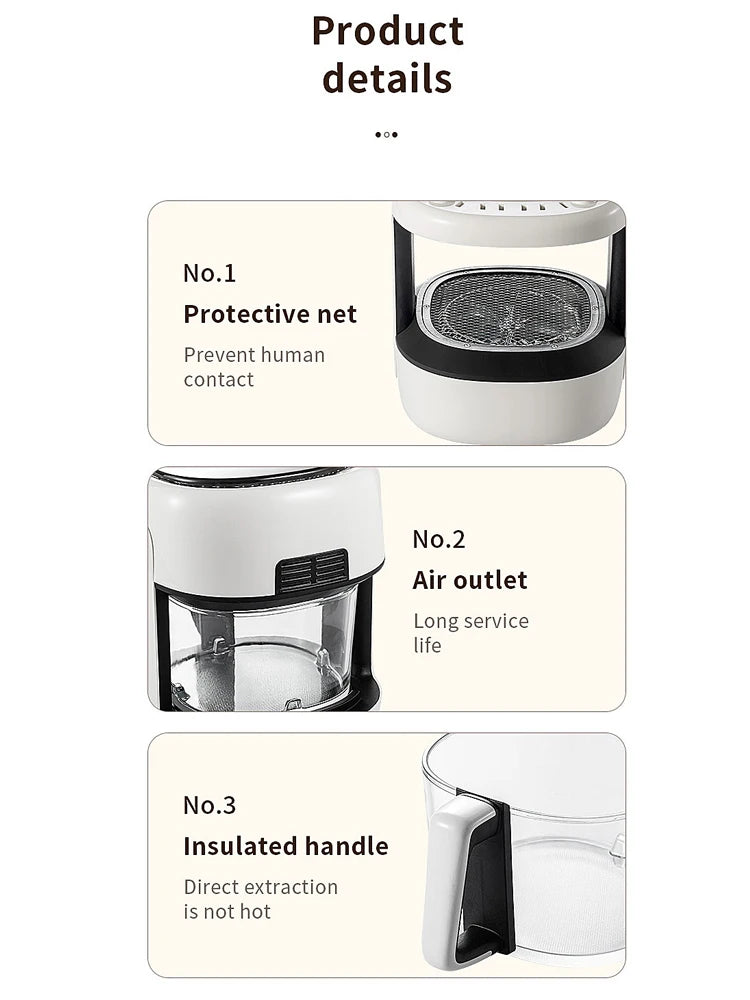 Smart Air Fryer Electric Visual Window 4.5L – Oil-Free 360° Convection Oven with Digital Controls for Healthy Cooking