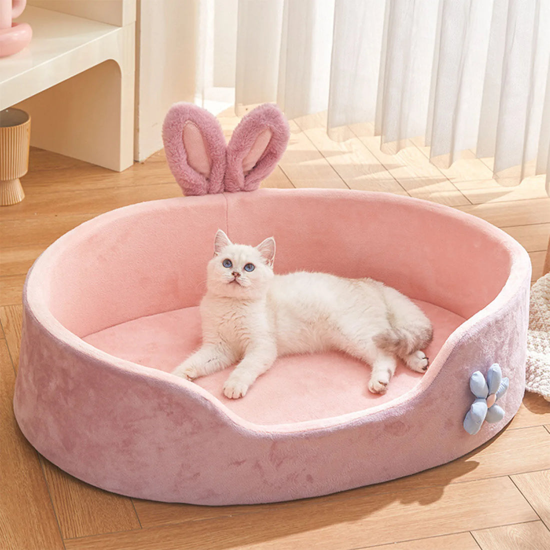 Detachable Washable Pet Bed – Soft, Comfortable & Warm Dog & Cat Sleeping Bed – All-Season Cozy Pet Cushion