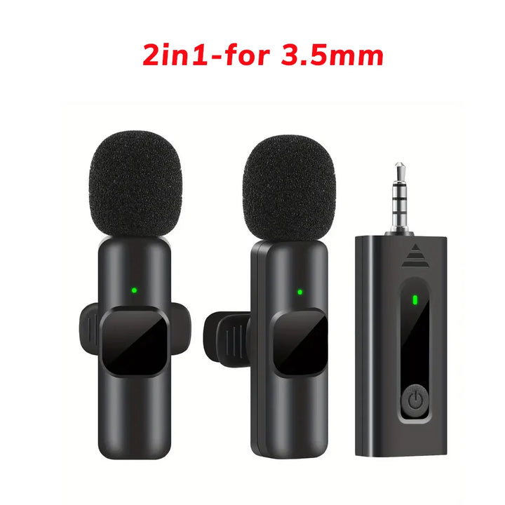 Professional Wireless Lavalier Microphone for iPhone & Android – 3.5mm Jack, Noise Reduction, Clip-On Design