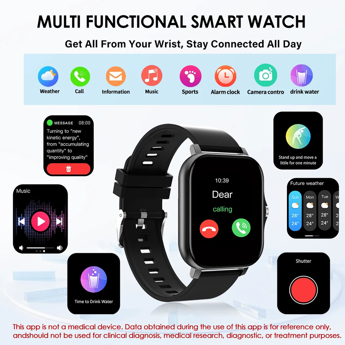 Smart Watch Bluetooth Call Smartwatch Touch Dial
