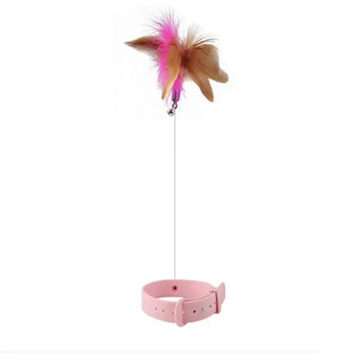 Interactive Cat Feather Teaser Stick with Bell – Engaging Wand Toy for Kitten Play & Training