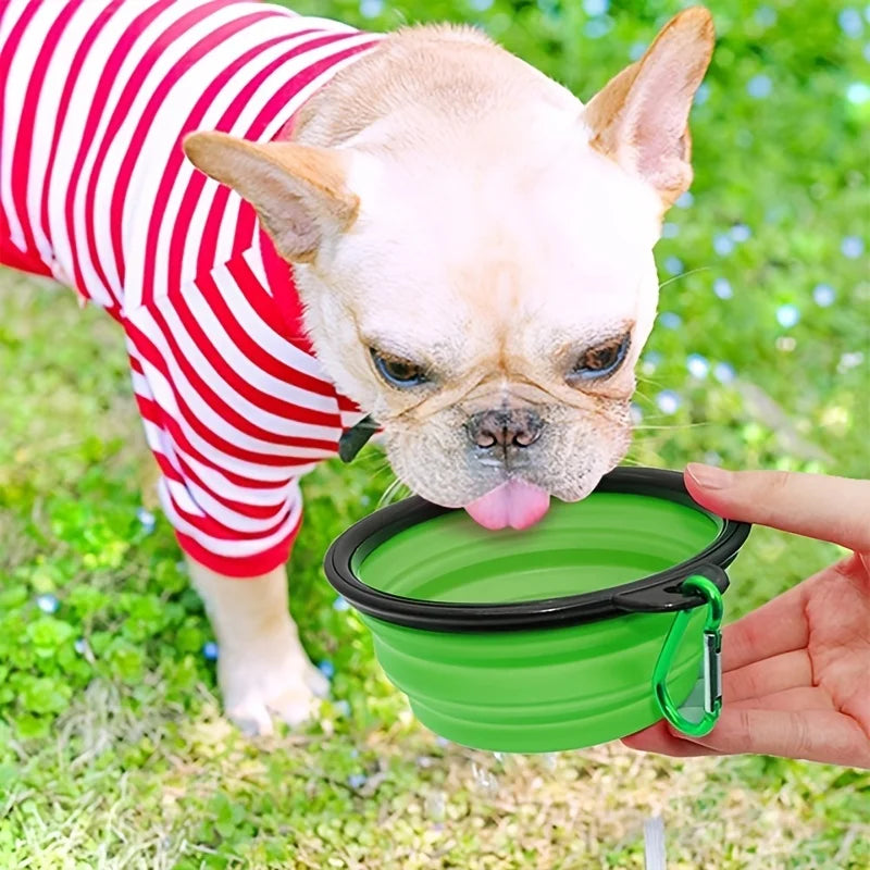 Portable Pet Food & Water Bowl – Durable TPR Silicone Collapsible Travel Bowl for Dogs & Cats