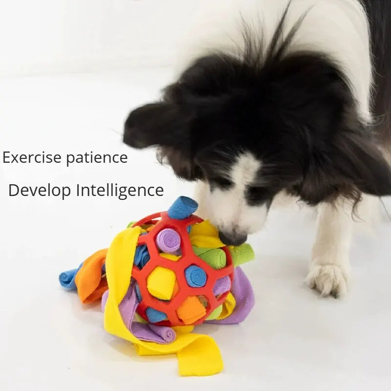 Interactive Pet Sniffing Ball – Educational Foraging & Training Toy for Dogs & Cats – Encourages Natural Feeding Behavior