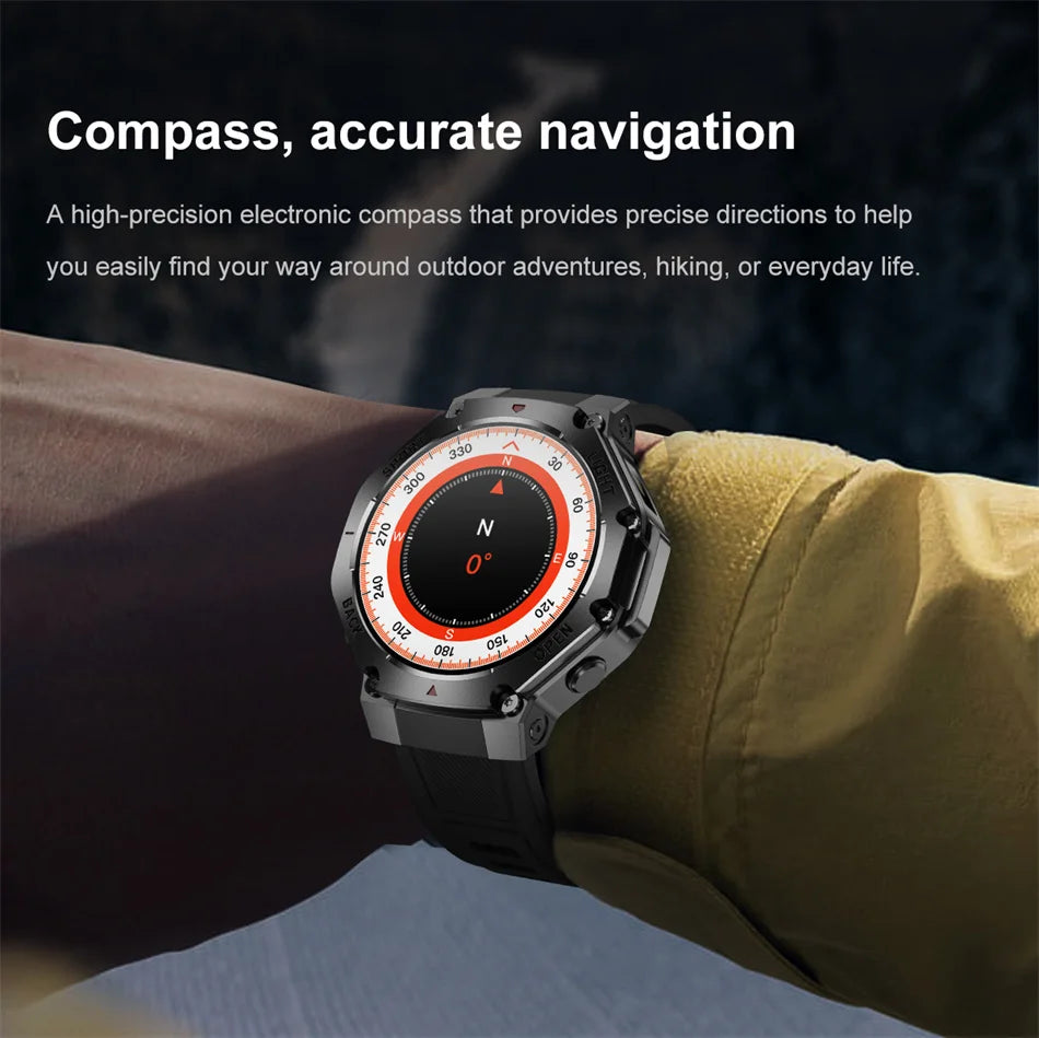 2025 New LED Smart Watch Men's HD AMOLED Bluetooth