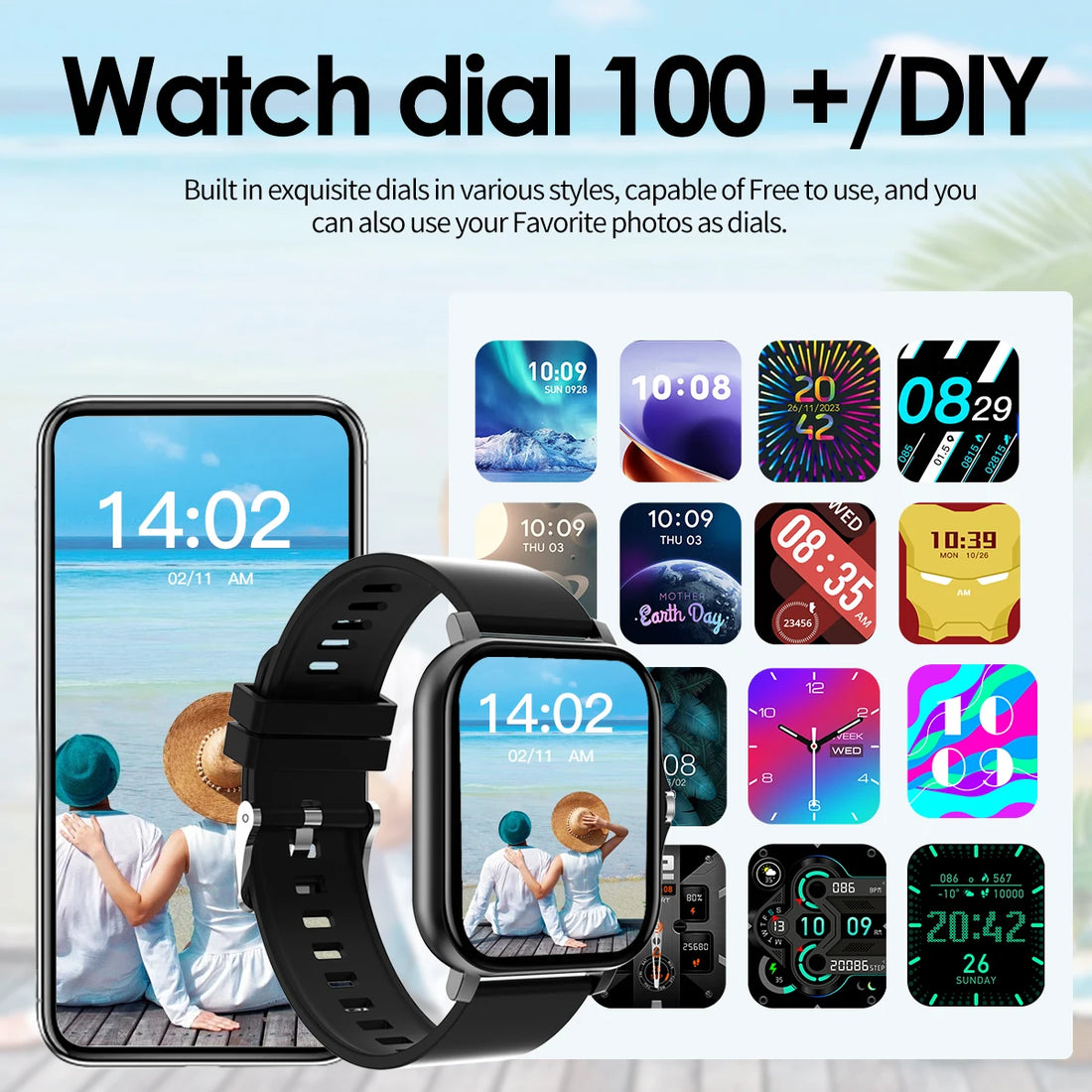 Smart Watch Bluetooth Call Smartwatch Touch Dial