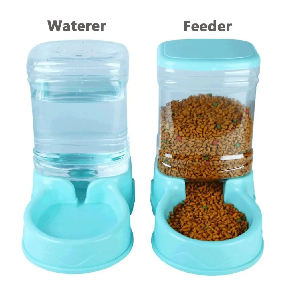3.8L Automatic Pet Feeder & Water Fountain – No-Spill Gravity Dispenser for Cats & Dogs