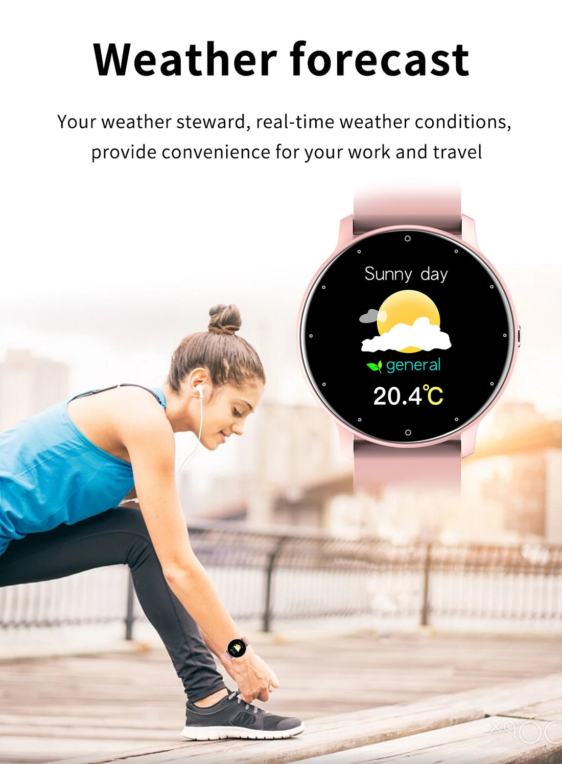 LIGE 2024 Smart watch Ladies Full touch Screen Sports