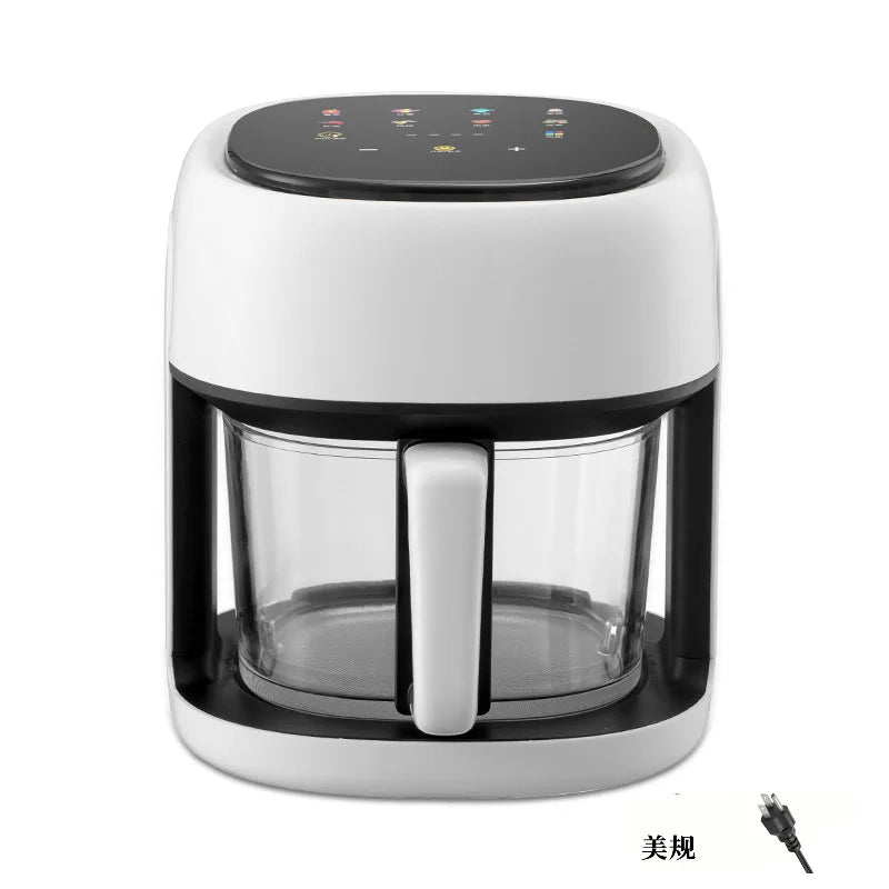 Smart Air Fryer Electric Visual Window 4.5L – Oil-Free 360° Convection Oven with Digital Controls for Healthy Cooking