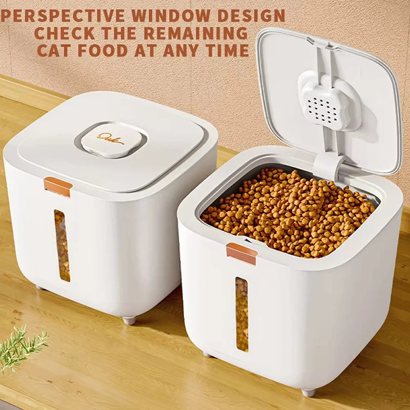 Airtight Pet Food Storage Barrel – Moisture-Proof Container for Cat & Dog Food