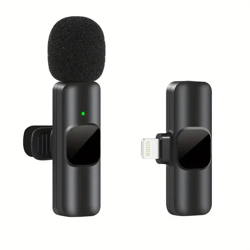 Professional Wireless Lavalier Microphone for iPhone & Android – 3.5mm Jack, Noise Reduction, Clip-On Design