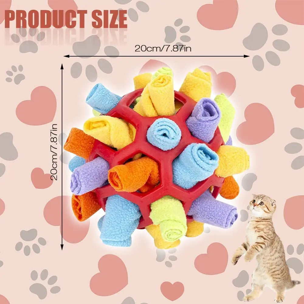 Interactive Pet Sniffing Ball – Educational Foraging & Training Toy for Dogs & Cats – Encourages Natural Feeding Behavior