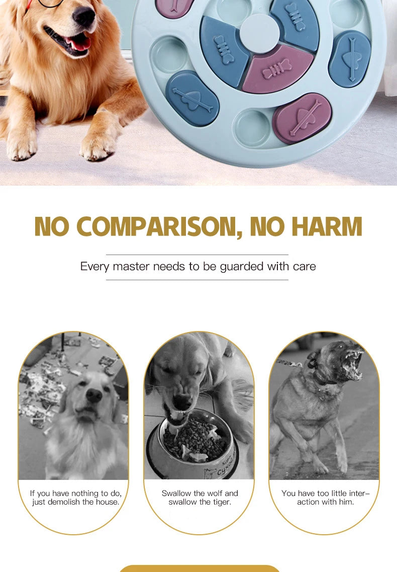 Interactive Slow Feeder Plate – Brain Training Puzzle Bowl for Cats & Dogs