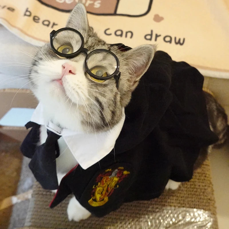 Funny Pet Cat Hat – Gentleman's Hat & Tie Cosplay Costume – Stylish Pet Photo Prop