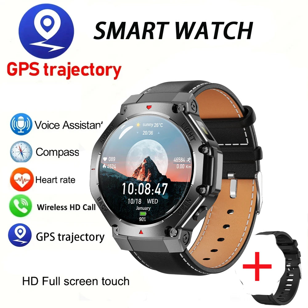 2025 New LED Smart Watch Men's HD AMOLED Bluetooth