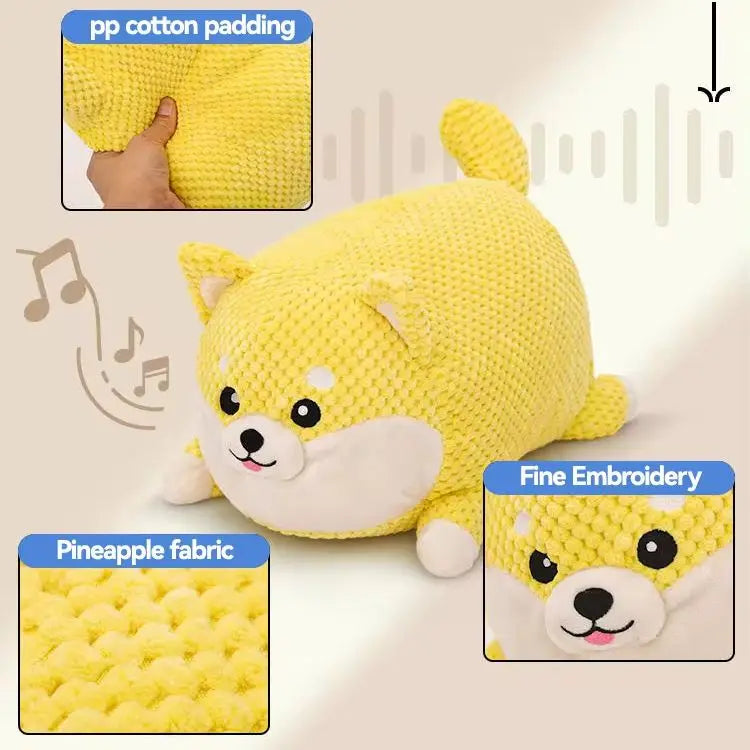 Pig Plush Squeaky Dog Toy – Interactive Chew Toy for Puppies & Small Dogs – Soft Corduroy Fabric, Stress Relief & Dental Health, Ideal Pet Accessory