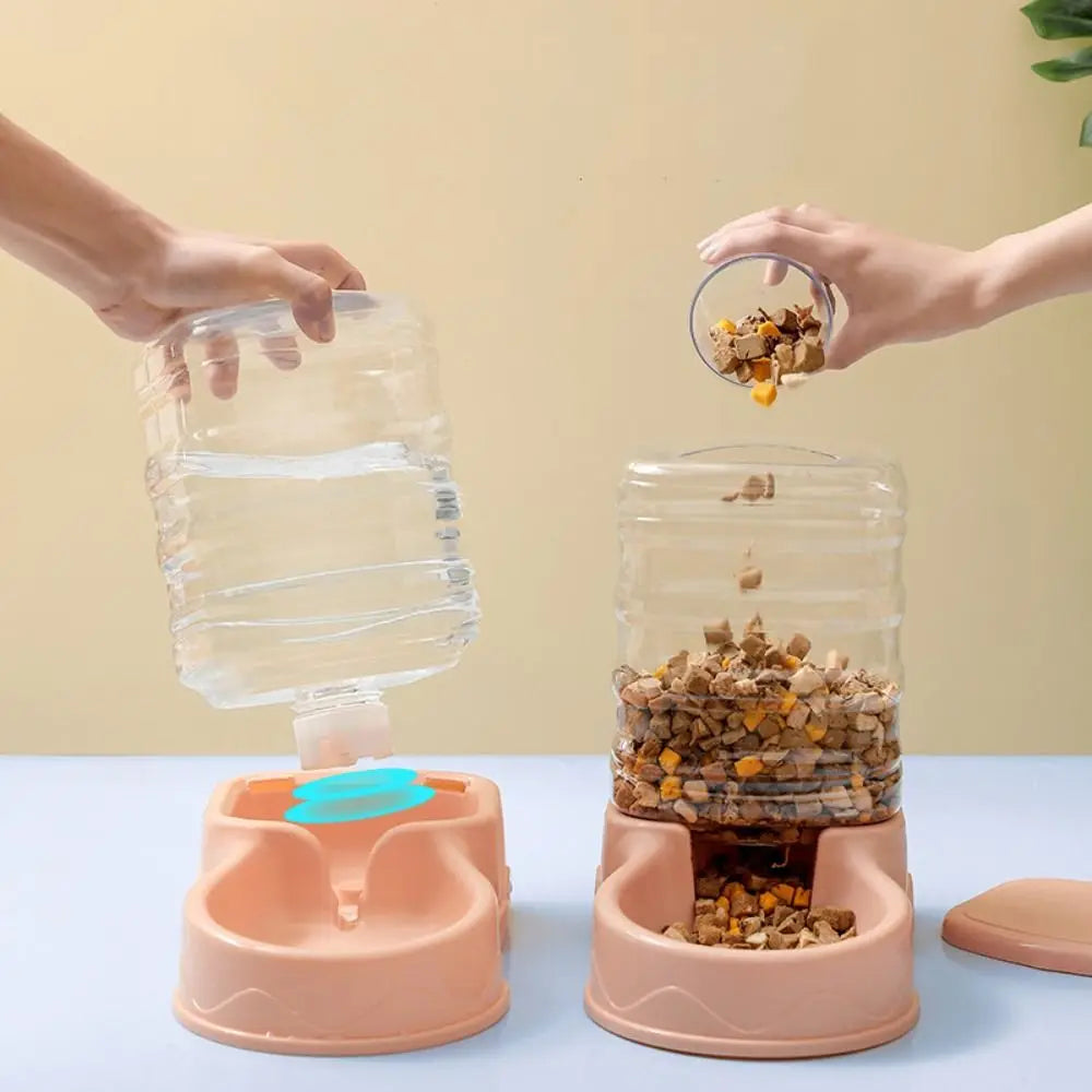 3.8L Automatic Pet Feeder & Water Fountain – No-Spill Gravity Dispenser for Cats & Dogs