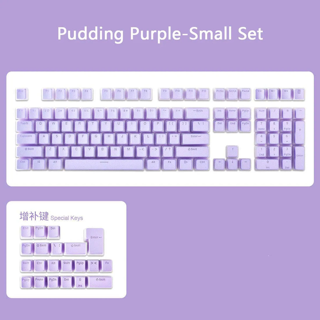 129-Key Pudding Keycaps – OEM Profile, PBT Double-Shot, RGB Backlit for MX Switch Mechanical Keyboards (ISO Layout)