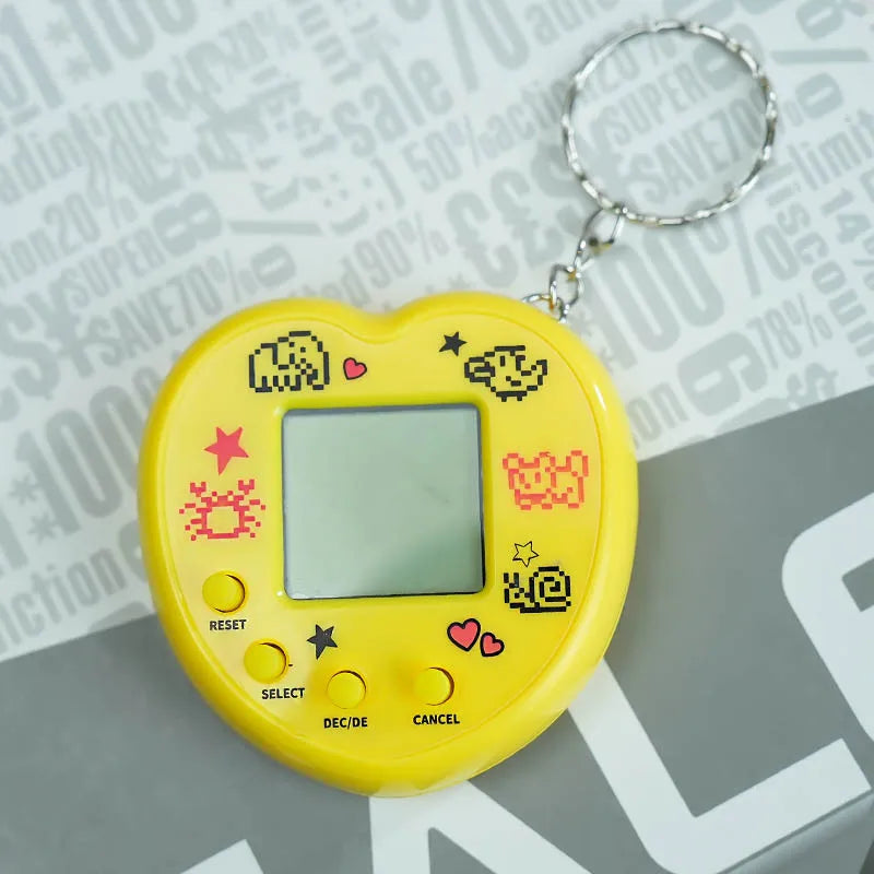 Transparent Electronic Pet Game Console – 49-in-1 Virtual Cyber Pet Toy with Pixel Graphics – Retro Handheld Digital Pet for Kids & Adults