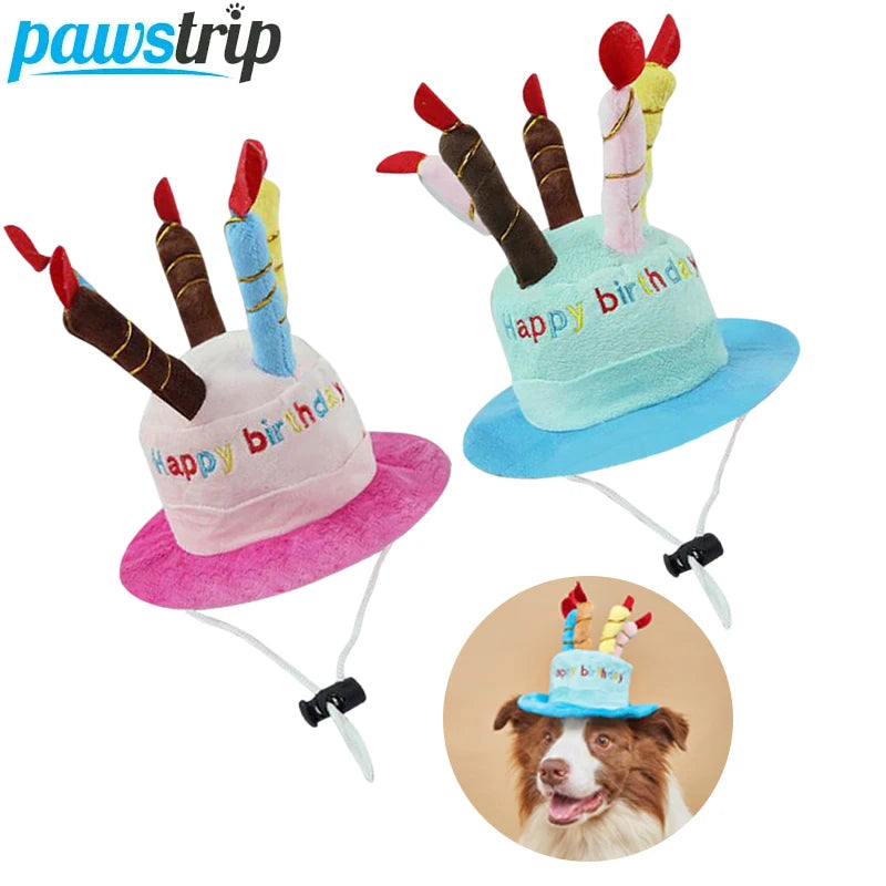 Adjustable Birthday Party Dog Hat – Cute Pet Costume Hat for Dogs & Cats – Puppy Grooming & Dress-Up Accessory