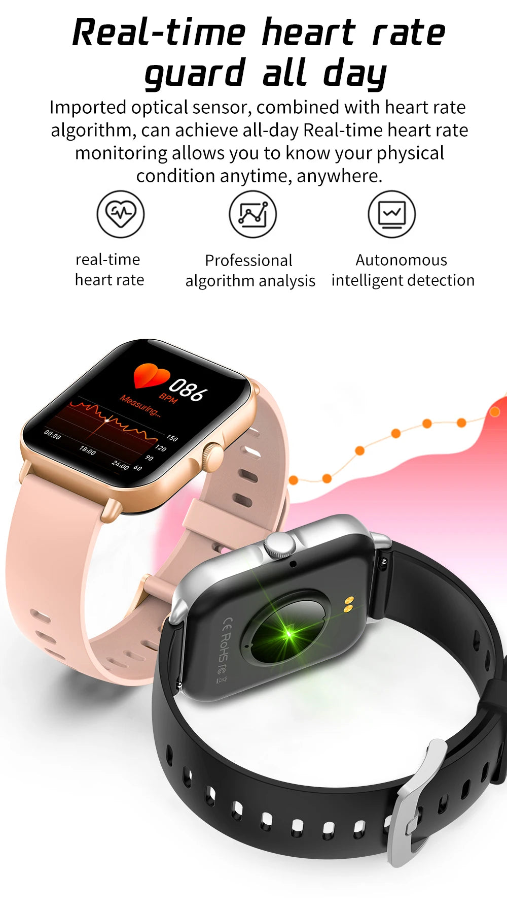 2022 Digital Smartwatch Sports Fitness Men's Women