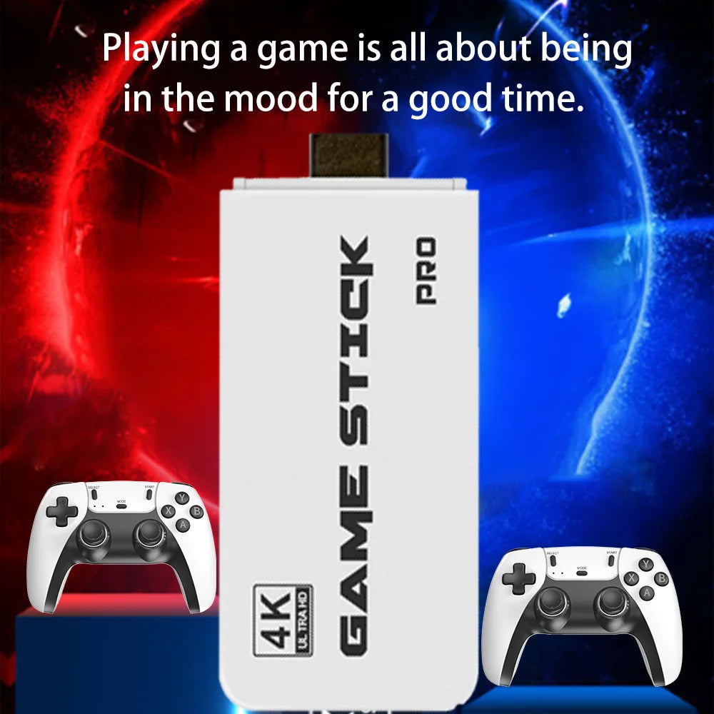 M15 4K Retro Game Stick – 40,000+ Classic Games, 128GB, Dual Wireless Controllers