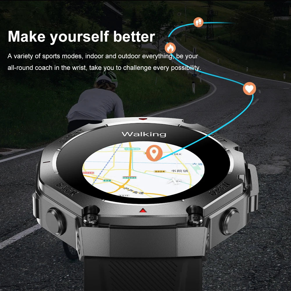 2025 New LED Smart Watch Men's HD AMOLED Bluetooth