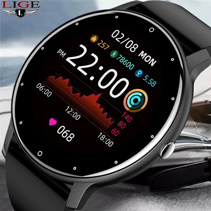 LIGE 2024 Smart watch Ladies Full touch Screen Sports