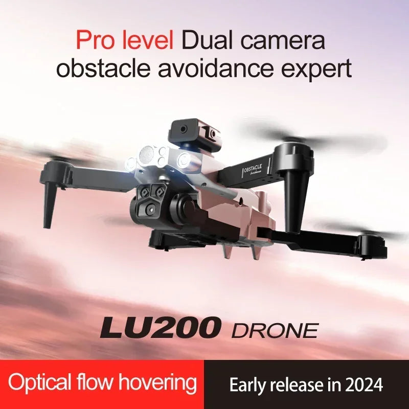 LU200 Drone – 8K Triple Camera, 5G GPS, 10KM Range, Obstacle Avoidance, Foldable Quadcopter