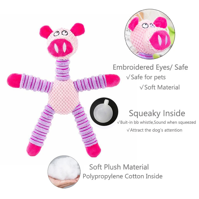 Elephant Pet Push Toy – Interactive Self-Relieving & Vocalizing Toy for Dogs & Cats – Bite-Resistant Teeth Grinding Chew Toy