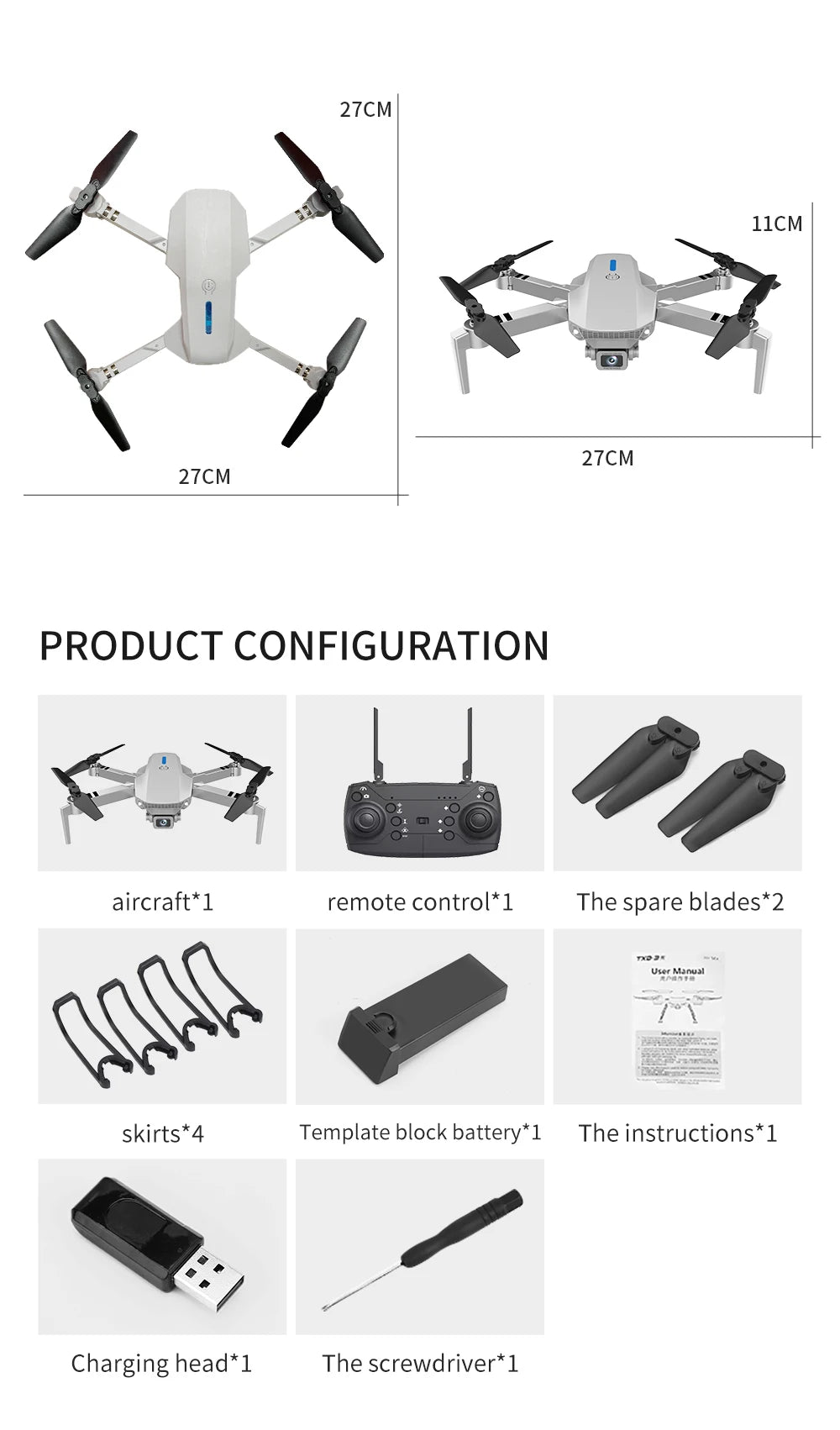 Foldable RC Drone – 4K HD Camera, WiFi FPV, Altitude Hold, Compact Quadcopter for Kids & Beginners