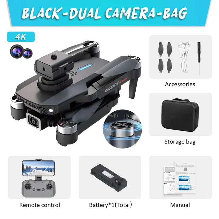 Foldable RC Drone – 4K HD Camera, WiFi FPV, Altitude Hold, Compact Quadcopter for Kids & Beginners