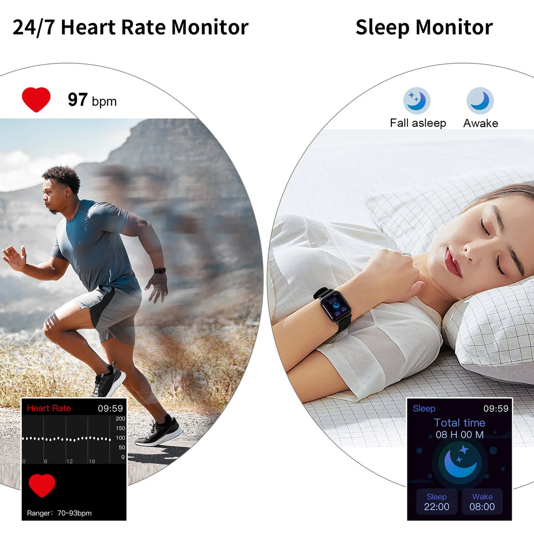 Nerunsa Smart Watch, 1.69" HD Touch Screen Fitness