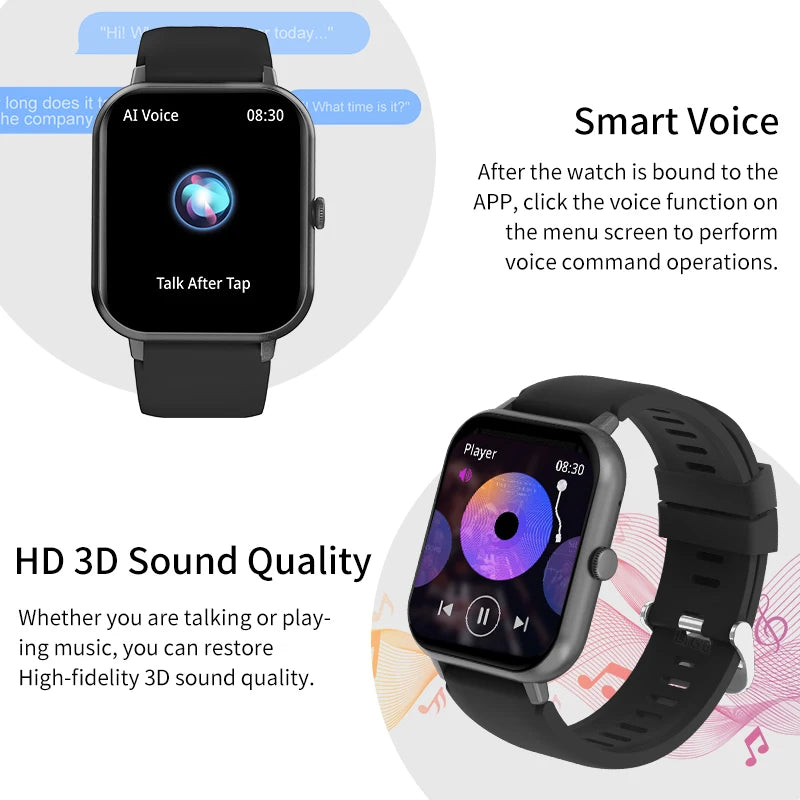 LIGE Waterproof Smart Watch Bluetooth Call Women
