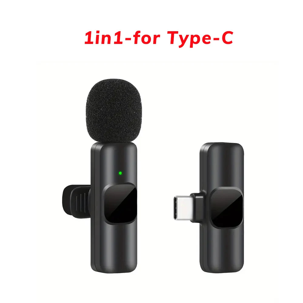 Professional Wireless Lavalier Microphone for iPhone & Android – 3.5mm Jack, Noise Reduction, Clip-On Design
