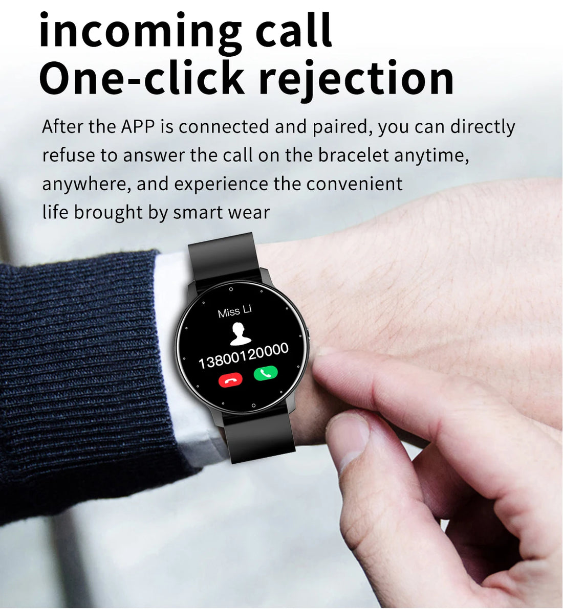LIGE 2024 Smart watch Ladies Full touch Screen Sports