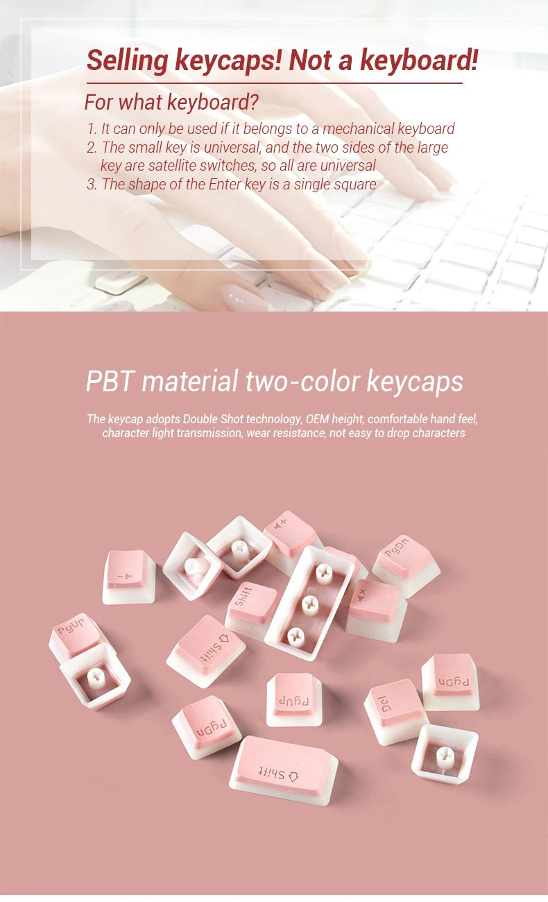 129-Key Pudding Keycaps – OEM Profile, PBT Double-Shot, RGB Backlit for MX Switch Mechanical Keyboards (ISO Layout)