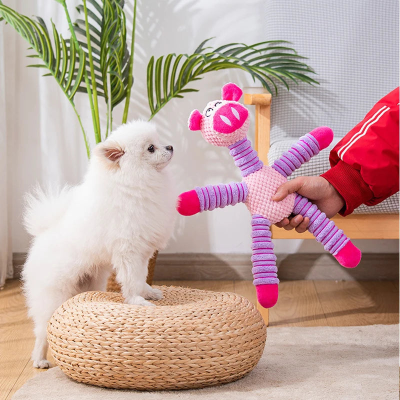 Elephant Pet Push Toy – Interactive Self-Relieving & Vocalizing Toy for Dogs & Cats – Bite-Resistant Teeth Grinding Chew Toy