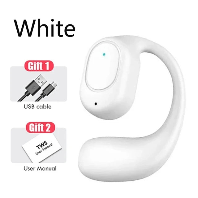 Wireless Bone Conduction Bluetooth Headset with Microphone – Noise-Cancelling, Hands-Free Earphones for Driving, Calls & Outdoor Activities