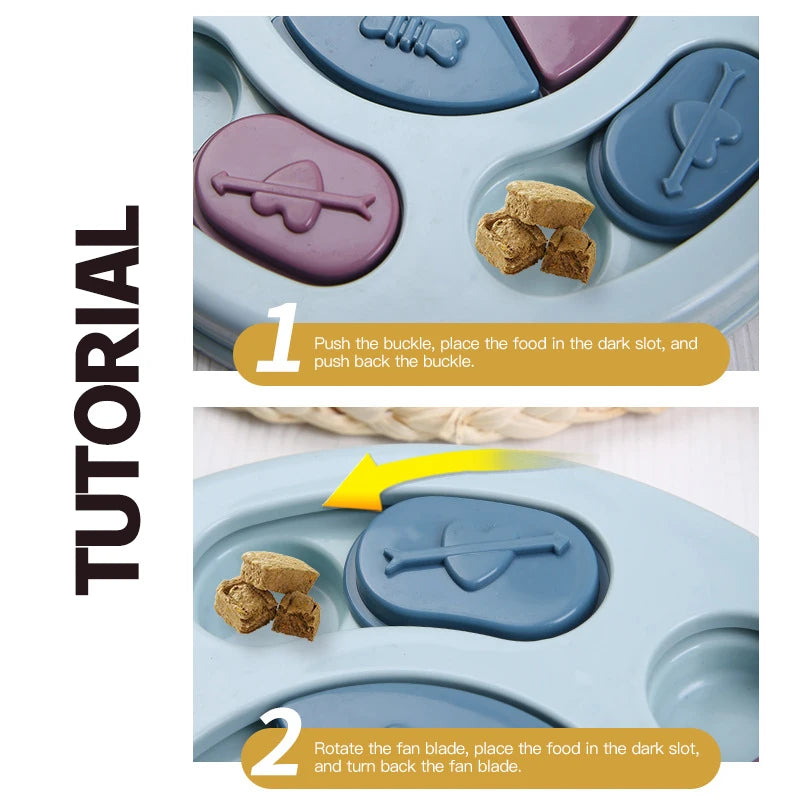 Interactive Slow Feeder Plate – Brain Training Puzzle Bowl for Cats & Dogs