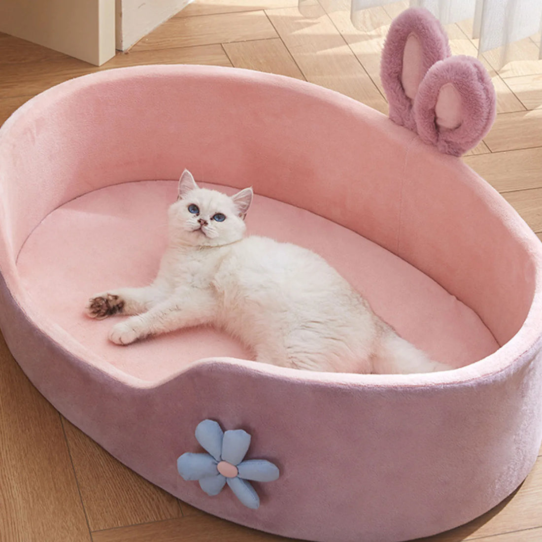 Detachable Washable Pet Bed – Soft, Comfortable & Warm Dog & Cat Sleeping Bed – All-Season Cozy Pet Cushion