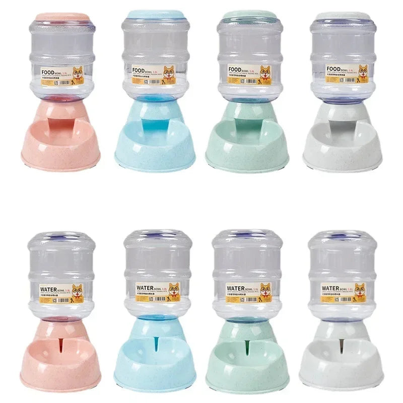 Automatic Pet Feeder & Water Dispenser – 2-in-1 Gravity-Fed System for Cats & Small Dogs